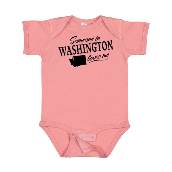 Inktastic Someone in Washington Loves Me Boys or Girls Baby Bodysuit