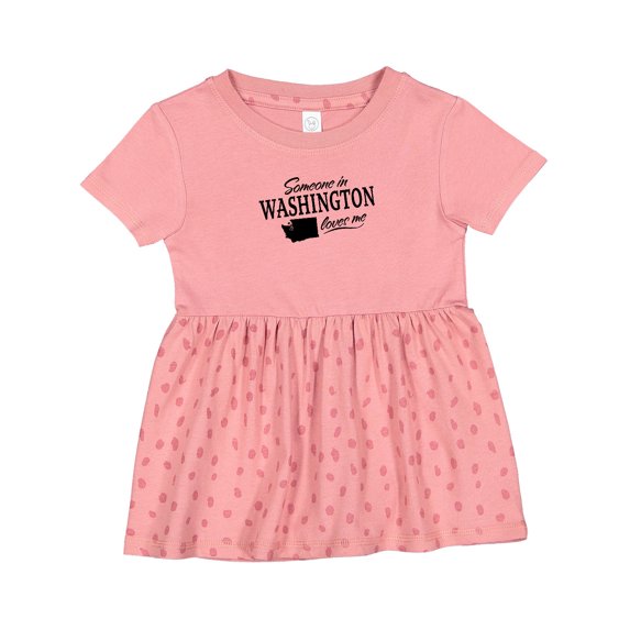 Inktastic Someone in Washington Loves Me Girls Baby Dress