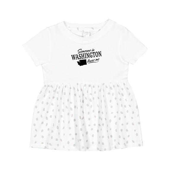 Inktastic Someone in Washington Loves Me Girls Baby Dress