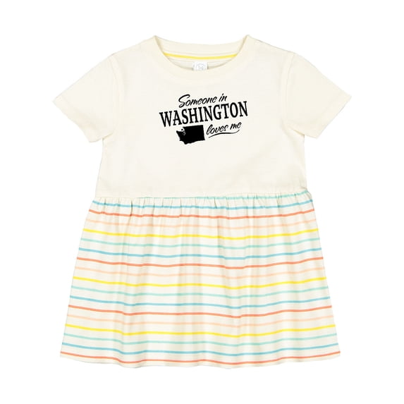 Inktastic Someone in Washington Loves Me Girls Baby Dress