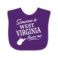 thumbnail image 1 of Inktastic Someone in West Virginia Loves Me Boys or Girls Baby Bib, 1 of 4