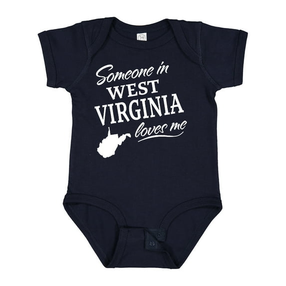 Inktastic Someone in West Virginia Loves Me Boys or Girls Baby Bodysuit