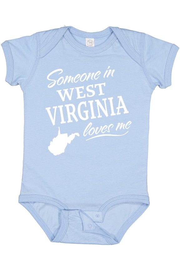 Someone in West Virginia Loves Me Boys or Girls Baby Bodysuit