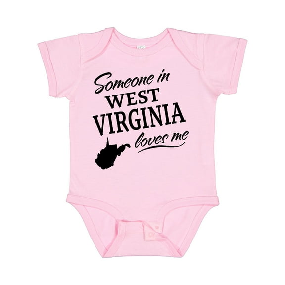 Inktastic Someone in West Virginia Loves Me Boys or Girls Baby Bodysuit