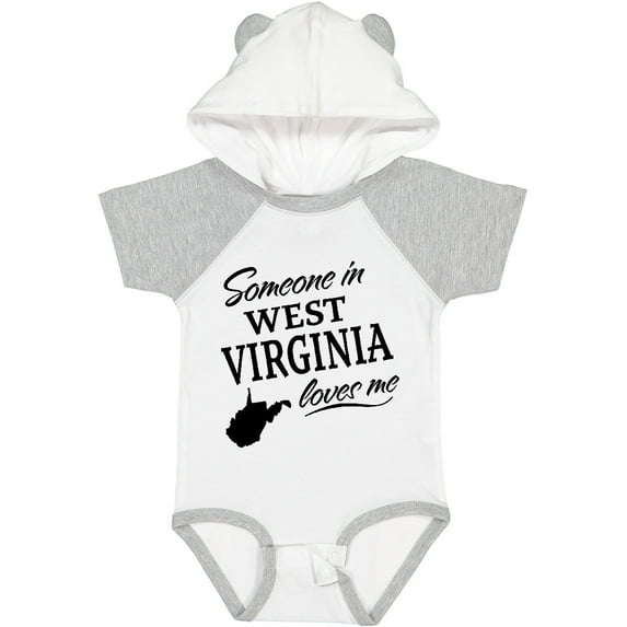 Inktastic Someone in West Virginia Loves Me Boys or Girls Baby Bodysuit