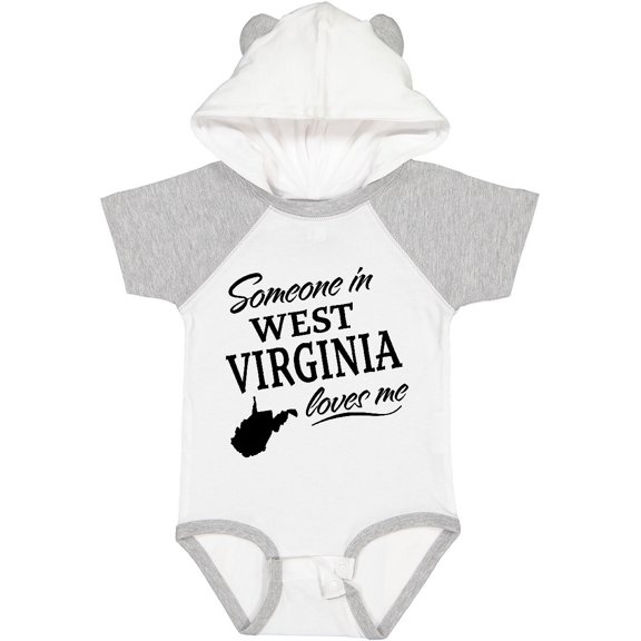 Inktastic Someone in West Virginia Loves Me Boys or Girls Baby Bodysuit