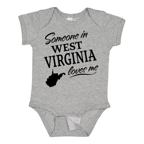 Inktastic Someone in West Virginia Loves Me Boys or Girls Baby Bodysuit