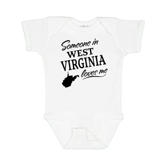 Inktastic Someone in West Virginia Loves Me Boys or Girls Baby Bodysuit