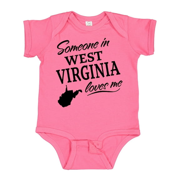 Inktastic Someone in West Virginia Loves Me Boys or Girls Baby Bodysuit