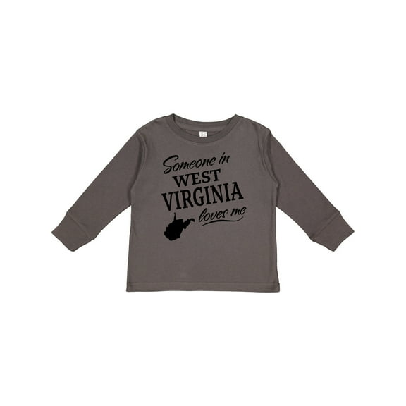Inktastic Someone in West Virginia Loves Me Boys or Girls Long Sleeve Toddler T-Shirt