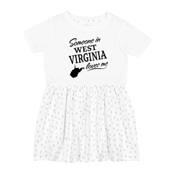 Inktastic Someone in West Virginia Loves Me Girls Toddler Dress
