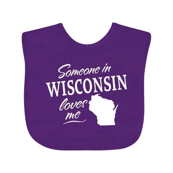 Inktastic Someone in Wisconsin Loves Me Boys or Girls Baby Bib