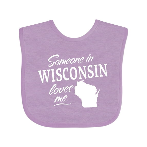 Inktastic Someone in Wisconsin Loves Me Boys or Girls Baby Bib