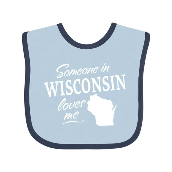 Inktastic Someone in Wisconsin Loves Me Boys or Girls Baby Bib