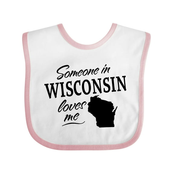 Inktastic Someone in Wisconsin Loves Me Boys or Girls Baby Bib