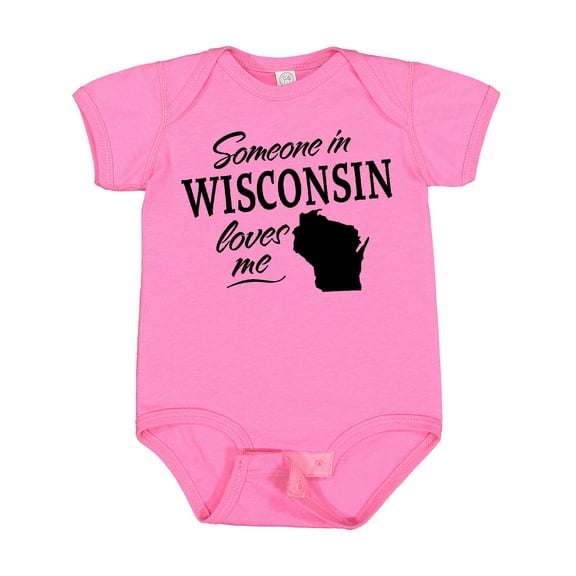 Inktastic Someone in Wisconsin Loves Me Boys or Girls Baby Bodysuit