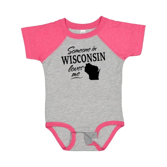 Inktastic Someone in Wisconsin Loves Me Boys or Girls Baby Bodysuit