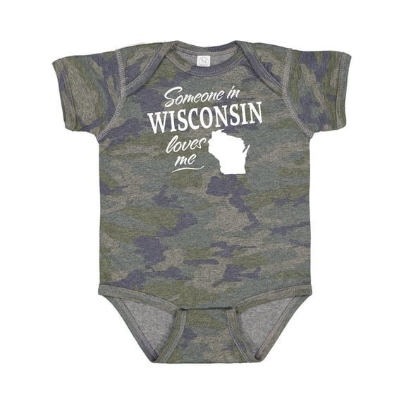 Inktastic Someone in Wisconsin Loves Me Boys or Girls Baby Bodysuit