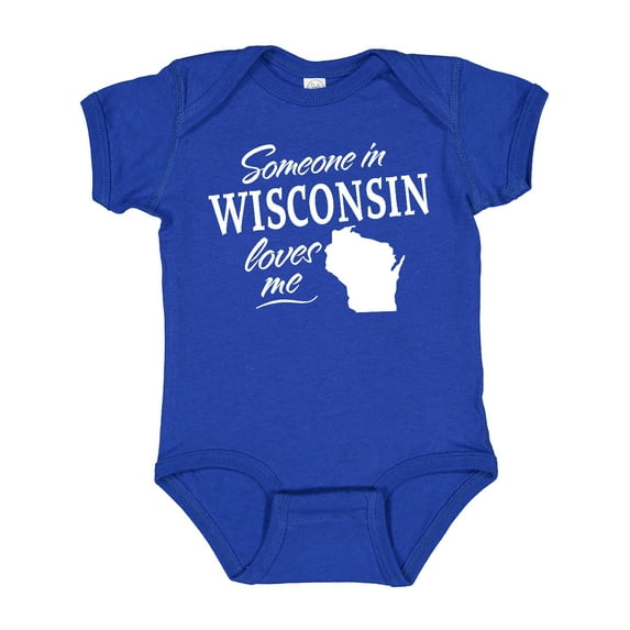 Inktastic Someone in Wisconsin Loves Me Boys or Girls Baby Bodysuit