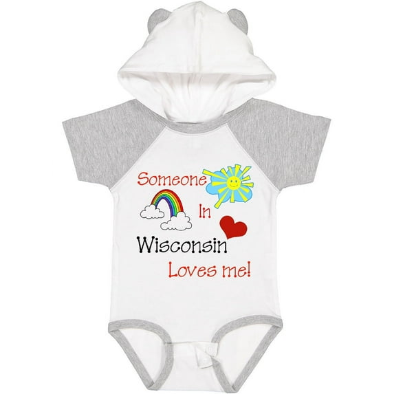 Inktastic Someone in Wisconsin Loves Me Boys or Girls Baby Bodysuit