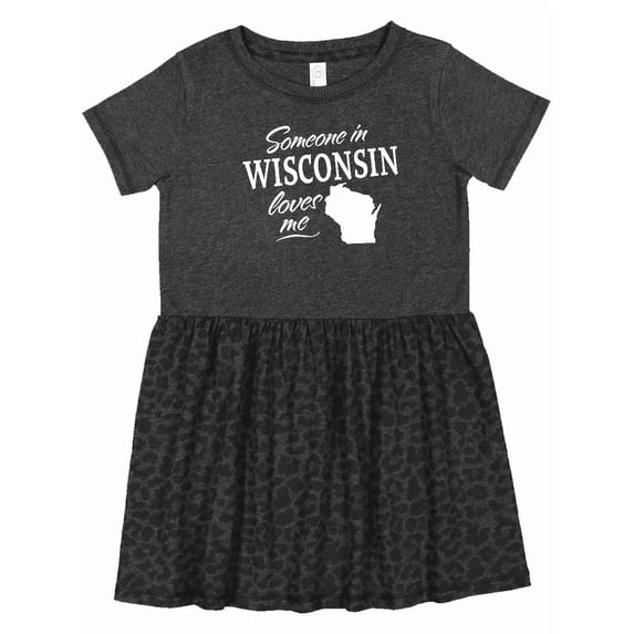 Inktastic Someone in Wisconsin Loves Me Girls Toddler Dress