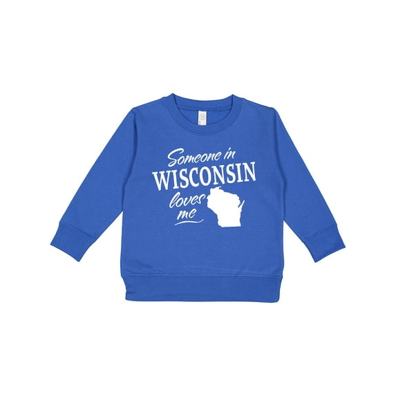 Inktastic Someone in Wisconsin Loves Me Toddler Sweatshirt