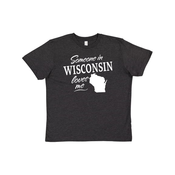 Inktastic Someone in Wisconsin Loves Me Youth T-Shirt