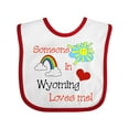 thumbnail image 1 of Inktastic Someone in Wyoming Loves Me Boys or Girls Baby Bib, 1 of 4