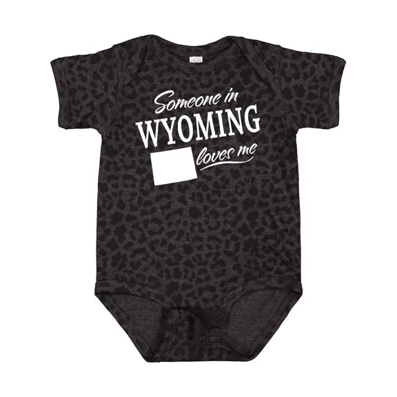 Inktastic Someone in Wyoming Loves Me Boys or Girls Baby Bodysuit