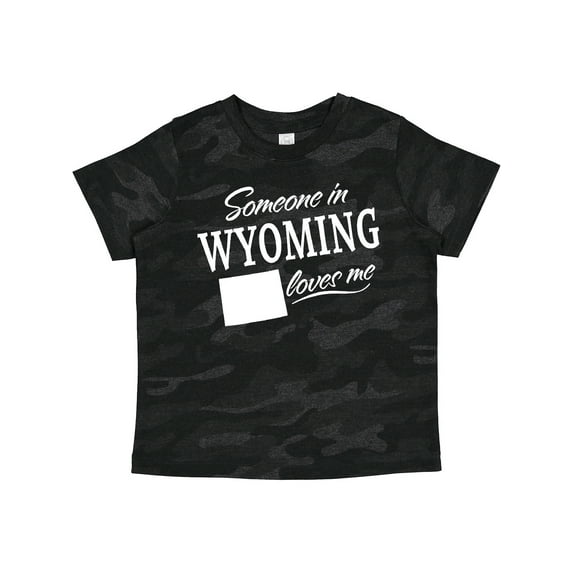 Inktastic Someone in Wyoming Loves Me Boys or Girls Toddler T-Shirt