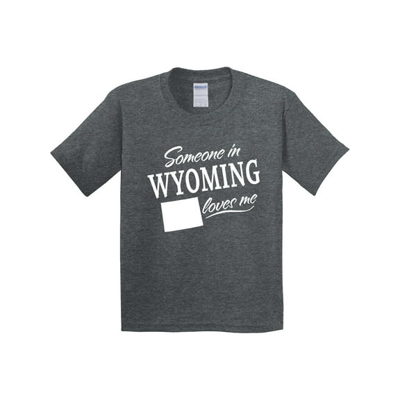 Inktastic Someone in Wyoming Loves Me Youth T-Shirt