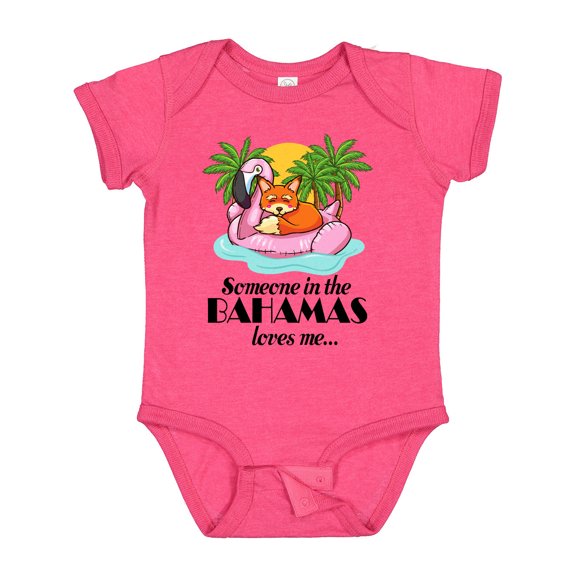 Inktastic Someone in the Bahamas Loves Me Boys or Girls Baby Bodysuit