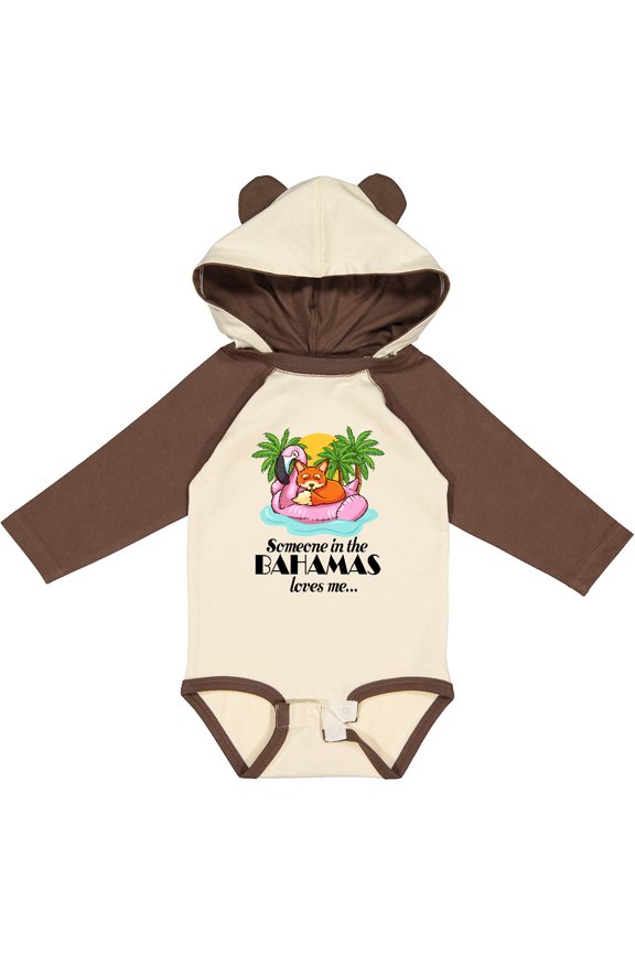 Someone in the Bahamas Loves Me Boys or Girls Long Sleeve Baby Bodysuit