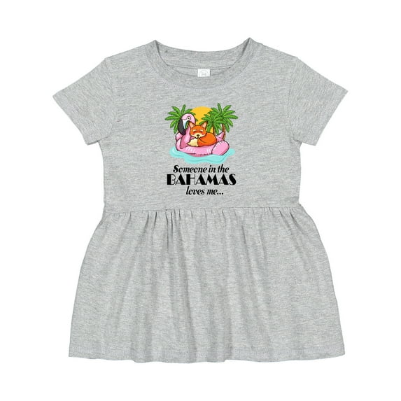 Inktastic Someone in the Bahamas Loves Me Girls Baby Dress