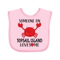 thumbnail image 1 of Inktastic Someone on Topsail Island Loves Me Boys or Girls Baby Bib, 1 of 4