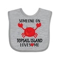 thumbnail image 1 of Inktastic Someone on Topsail Island Loves Me Boys or Girls Baby Bib, 1 of 4