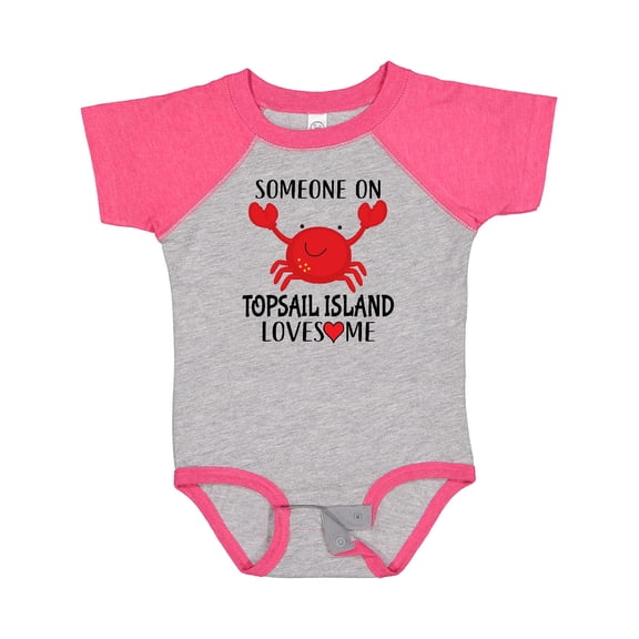 Inktastic Someone on Topsail Island Loves Me Boys or Girls Baby Bodysuit