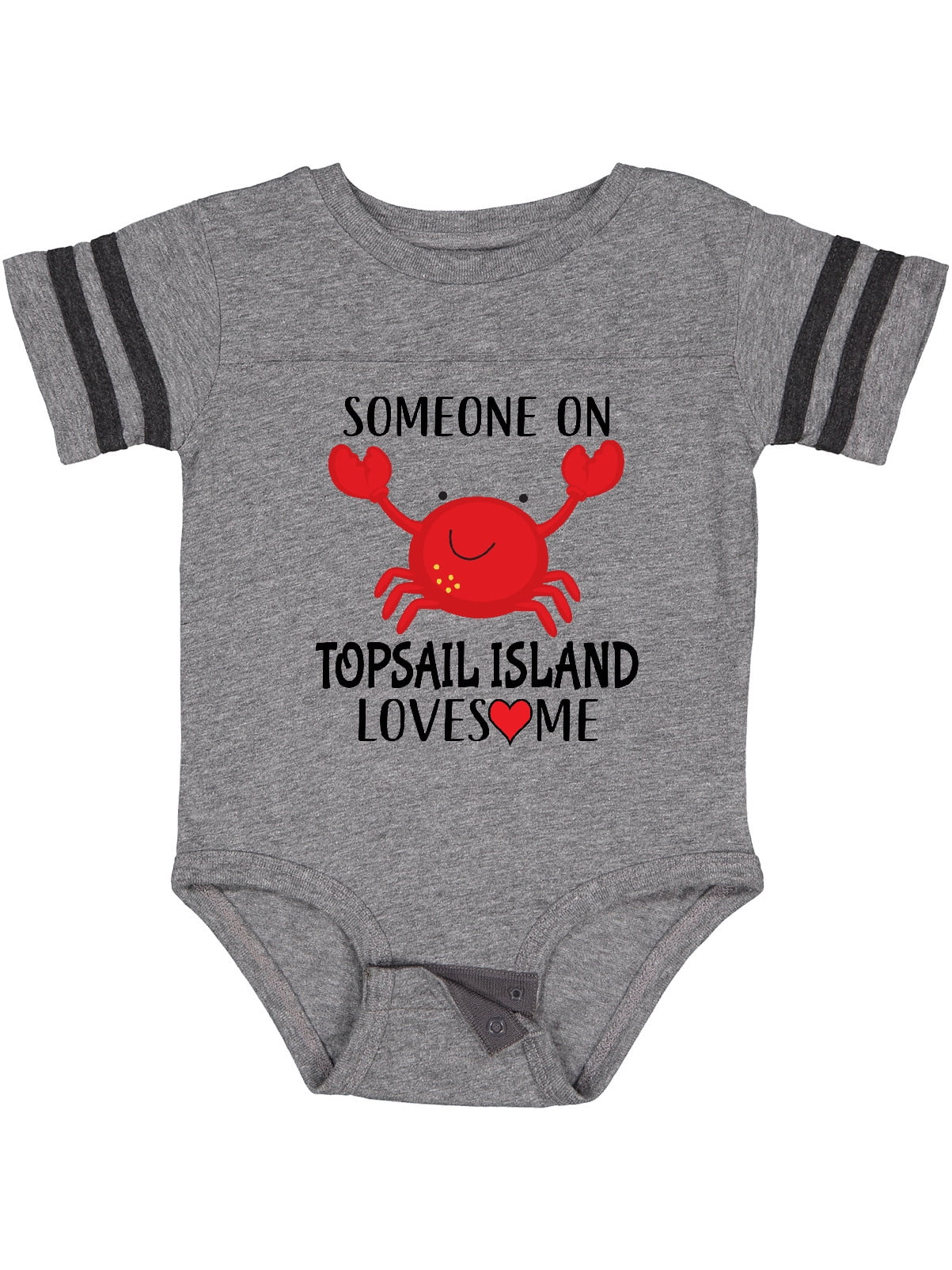 Inktastic Someone on Topsail Island Loves Me Boys or Girls Baby Bodysuit