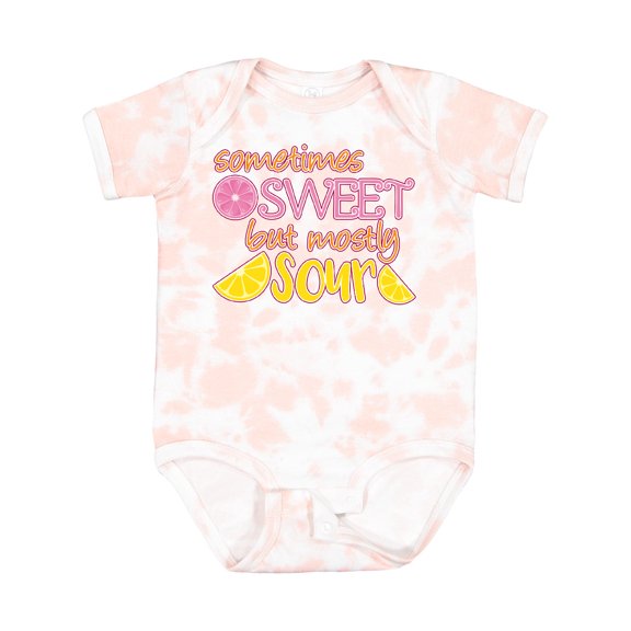 Inktastic Sometimes Sweet, but Mostly Sour Pink and Yellow Lemons Boys or Girls Baby Bodysuit