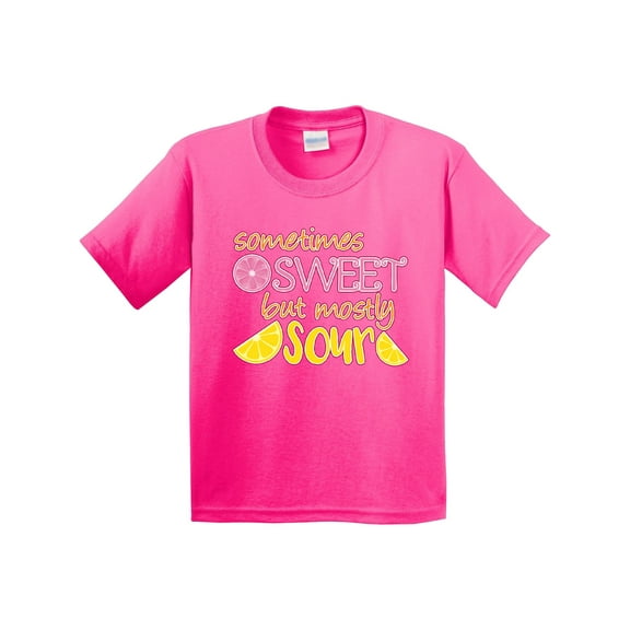 Inktastic Sometimes Sweet, but Mostly Sour Pink and Yellow Lemons Youth T-Shirt