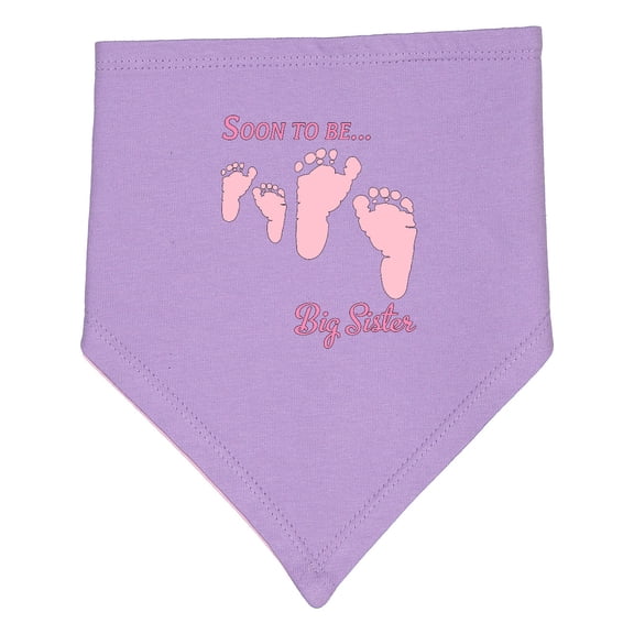 Inktastic Soon to Be Big Sister Baby Bandana Bib