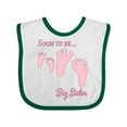 thumbnail image 1 of Inktastic Soon to Be Big Sister Girls Baby Bib, 1 of 4