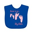 thumbnail image 1 of Inktastic Soon to Be Big Sister Girls Baby Bib, 1 of 4