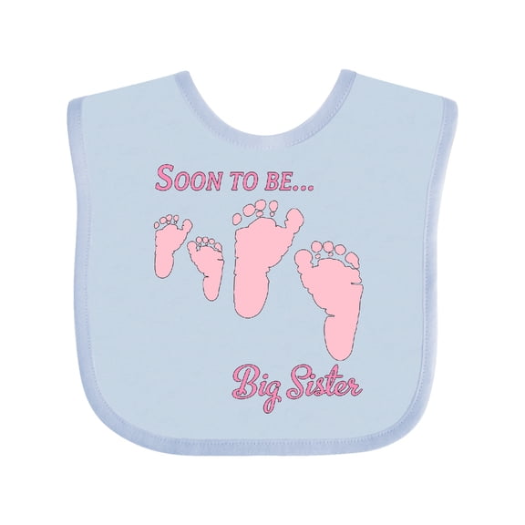Inktastic Soon to Be Big Sister Girls Baby Bib
