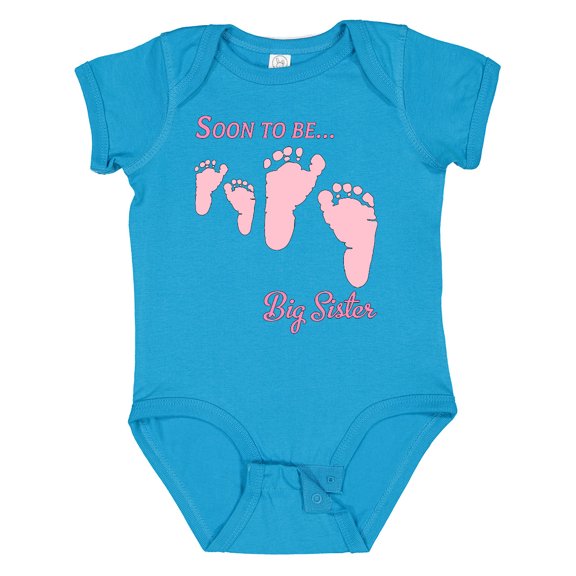 Inktastic Soon to Be Big Sister Girls Baby Bodysuit