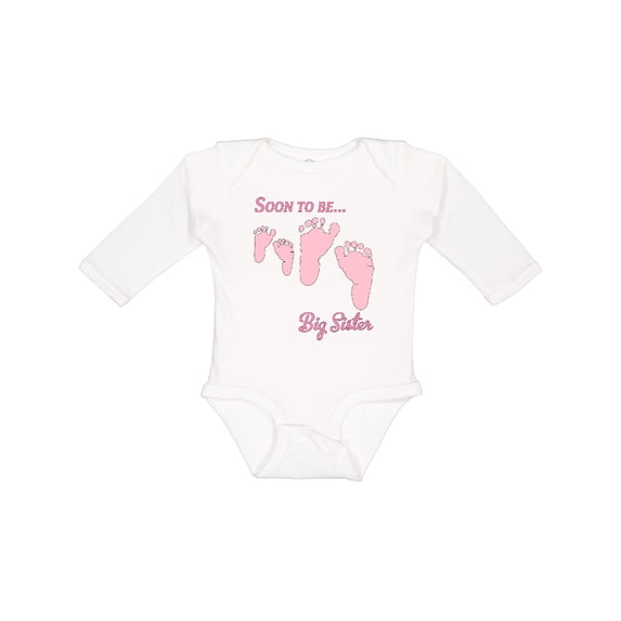Inktastic Soon to Be Big Sister Girls Long Sleeve Baby Bodysuit
