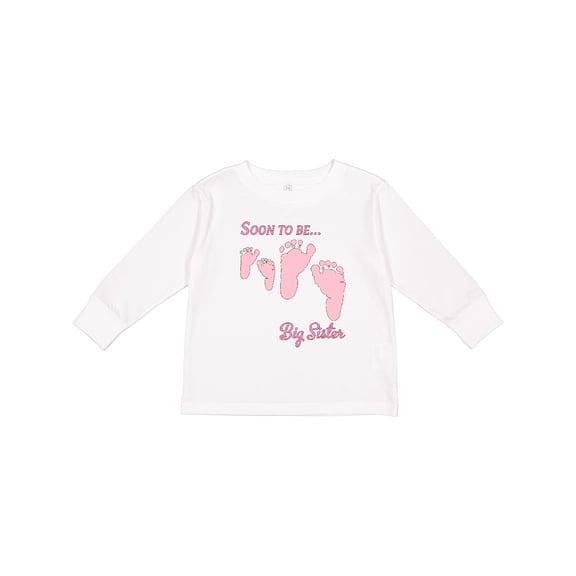 Inktastic Soon to Be Big Sister Girls Long Sleeve Toddler T-Shirt
