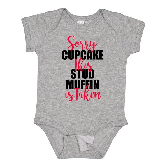 Inktastic Sorry Cupcakes This Stud Muffin is Taken Boys Baby Bodysuit