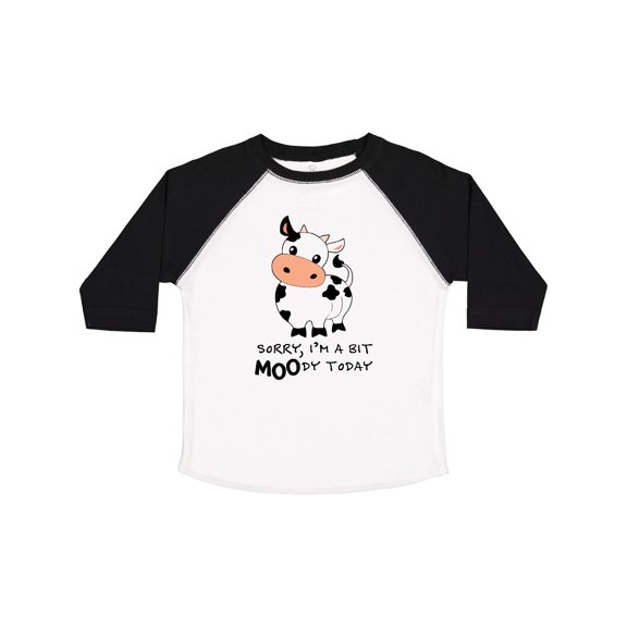 Inktastic Sorry, I'm a Bit Moody Today Cute Cow Pun Boys or Girls Toddler T-Shirt