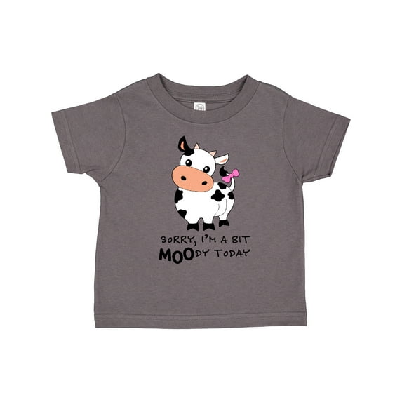 Inktastic Sorry, I'm a Bit Moody Today Cute Cow Pun Boys or Girls Toddler T-Shirt